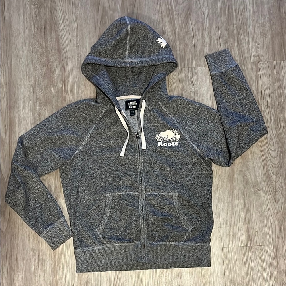 Roots Gray Zip-Up Hoodie